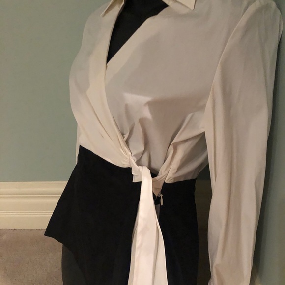 Black/White side tie/side zipper - Picture 2 of 4